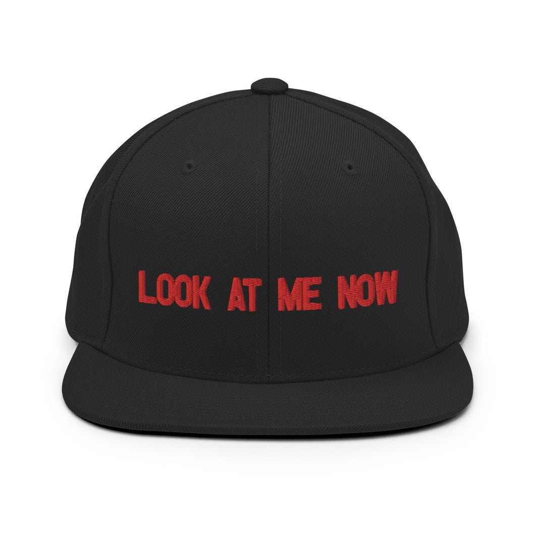 Look At Me Now, Wolf Grey Colorway Black Snapback Hat