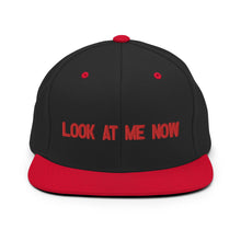 Load image into Gallery viewer, Look At Me Now, Wolf Grey Colorway Black Red Snapback Hat
