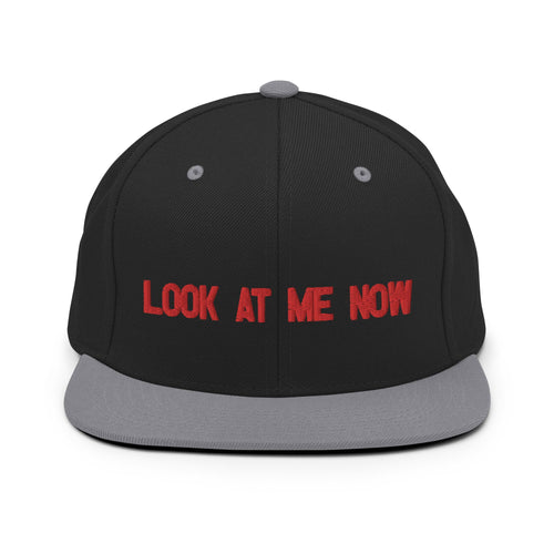 Look At Me Now, Wolf Grey Colorway Black Silver Snapback Hat