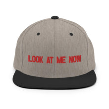 Load image into Gallery viewer, Look At Me Now, Wolf Grey Colorway Heather Grey Black Snapback Hat
