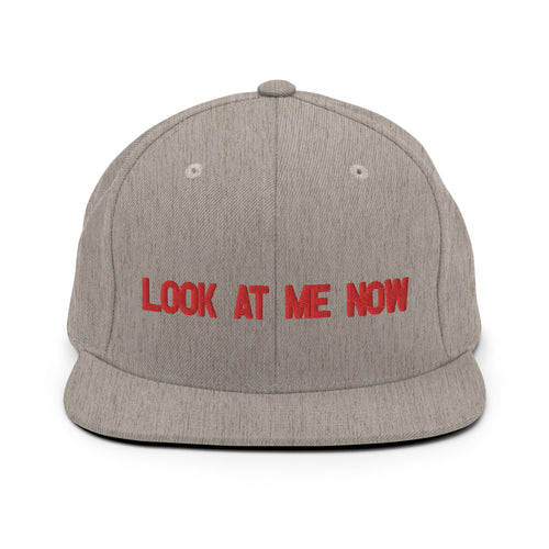 Look At Me Now, Wolf Grey Colorway Heather Grey Snapback Hat