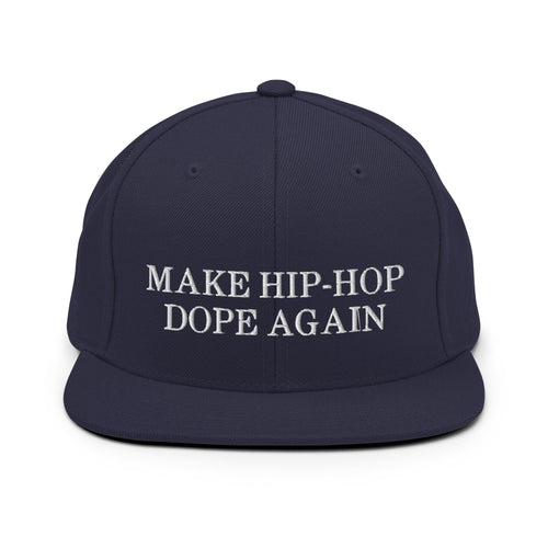 Make Hip-Hop Dope Again Navy Snapback Hat