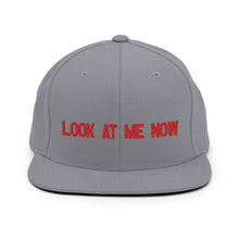 Load image into Gallery viewer, Look At Me Now, Wolf Grey Colorway Silver Snapback Hat
