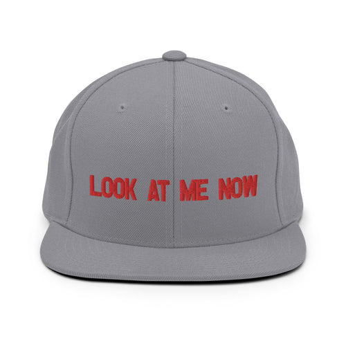 Look At Me Now, Wolf Grey Colorway Silver Snapback Hat