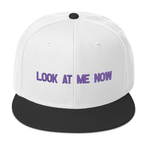 Look At Me Now, Field Purple Colorway Black White Black Snapback Hat