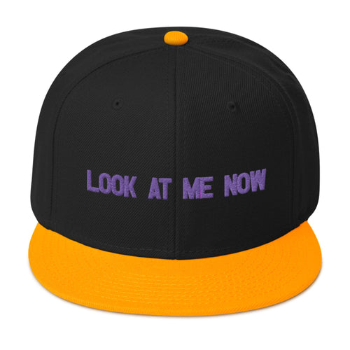Look At Me Now, Field Purple Colorway Gold Black Gold Snapback Hat