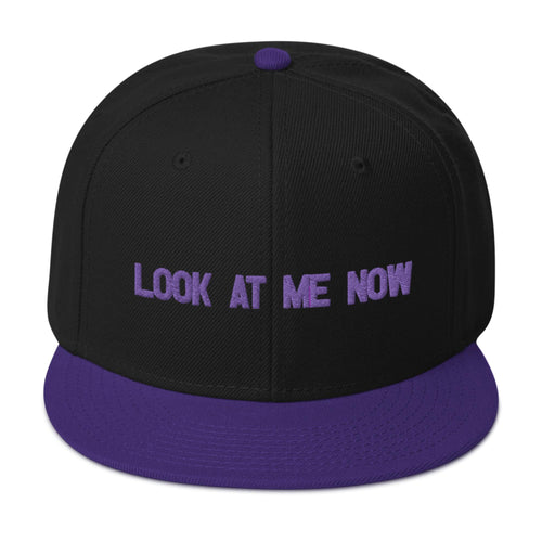 Look At Me Now, Field Purple Colorway Purple Black Snapback Hat