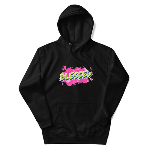 Blessed, bright inspirational Adults Unisex Black Hoodie