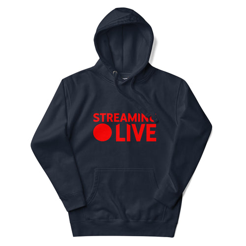 Streaming Live Gaming, Podcaster Adults Unisex Navy Blazer Hoodie