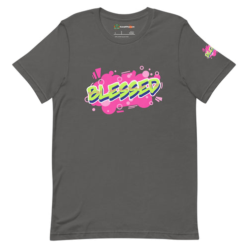Blessed, bright inspirational Adults Unisex Asphalt T-Shirt