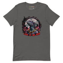 Load image into Gallery viewer, Look At Me Now, Brute Villain Lizard Character, Wolf Grey Colorway Adults Unisex Asphalt T-Shirt
