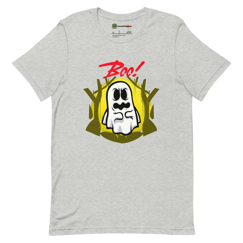 Boo, Cute Ghost Halloween Adults Unisex Athletic Heather T-Shirt