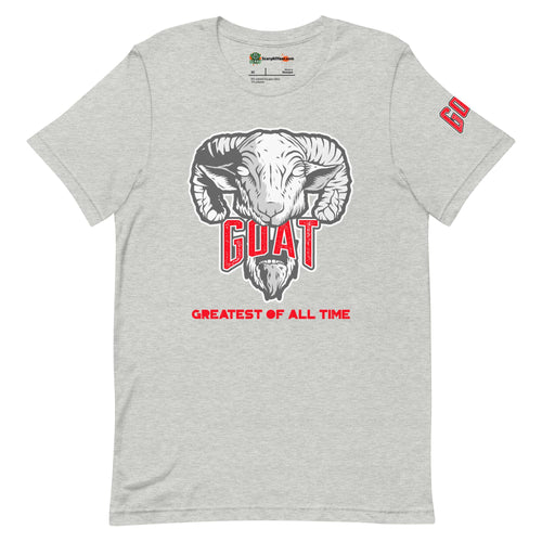 Greatest Of All Time GOAT, Wolf Grey Colorway Adults Unisex Athletic Heather T-Shirt