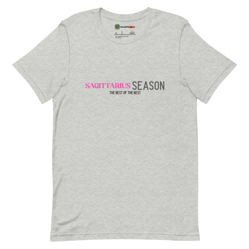 Sagittarius Season, Best Of The Best, Pink Text Design Adults Unisex Athletic Heather T-Shirt