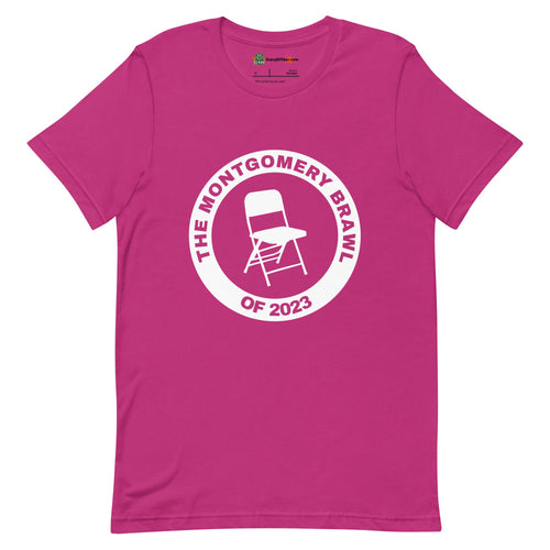The Montgomery Brawl of 2023 Folding Chair Unisex Berry T-Shirt