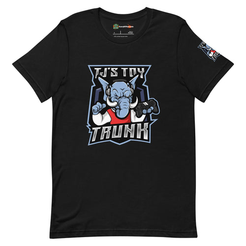 TJ's Toy Trunk Channel Logo Adults Unisex Black T-Shirt