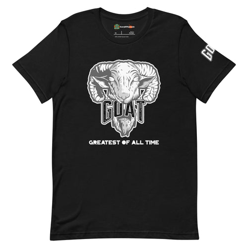 Greatest Of All Time GOAT, Playoff 12's Colorway Adults Unisex Black T-Shirt