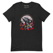 Load image into Gallery viewer, Look At Me Now, Brute Villain Lizard Character, Wolf Grey Colorway Adults Unisex Black Heather T-Shirt
