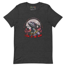 Load image into Gallery viewer, Look At Me Now, Brute Villain Lizard Character, Wolf Grey Colorway Adults Unisex Dark Grey Heather T-Shirt
