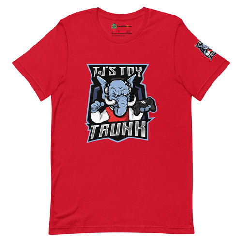 TJ's Toy Trunk Channel Logo Adults Unisex Red T-Shirt
