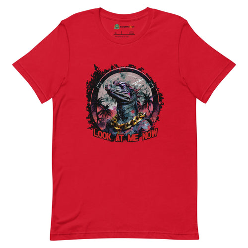 Look At Me Now, Brute Villain Lizard Character, Wolf Grey Colorway Adults Unisex Red T-Shirt