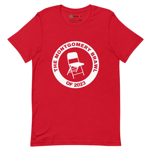 The Montgomery Brawl of 2023 Folding Chair Unisex Red T-Shirt