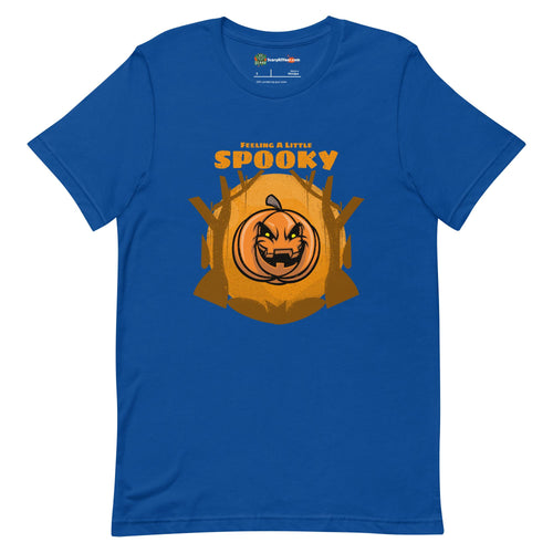 Feeling A Little Spooky, Halloween Jack-O'-Lantern Adults Unisex True Royal T-Shirt