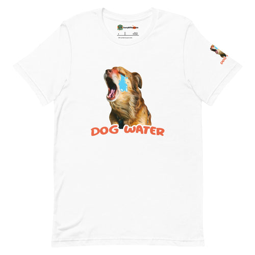 Dog Water, Toxic Video Gamer, Crying Dog Adults Unisex White T-Shirt