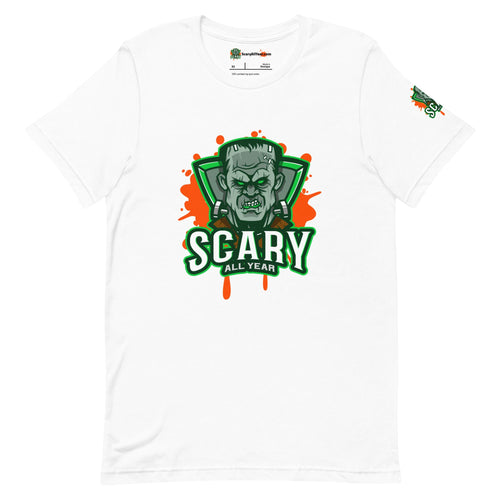 Scary All Year Logo Adults Unisex White T-Shirt