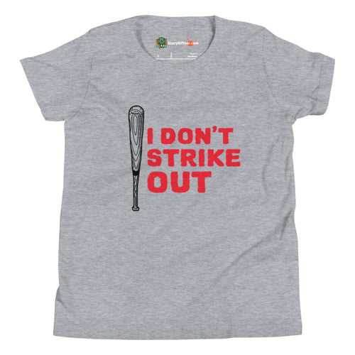 I Don't Strike Out, Baseball Bat Kids Unisex Athletic Heather T-Shirt