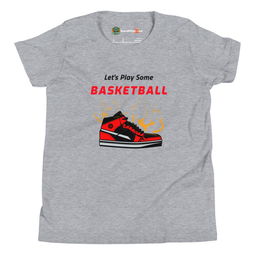 Let's Play Some Basketball, Sneakers Design Kids Unisex Athletic Heather T-Shirt
