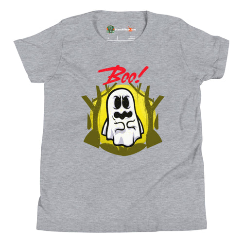 Boo, Cute Ghost Halloween Kids Unisex Athletic Heather T-Shirt