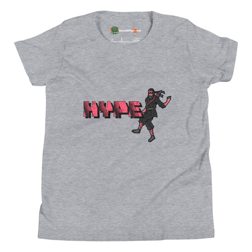 Hype, Dancing Ninja Character Kids Unisex Athletic Heather T-Shirt