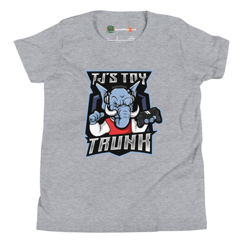 TJ's Toy Trunk Channel Logo Kids Unisex Athletic Heather T-Shirt