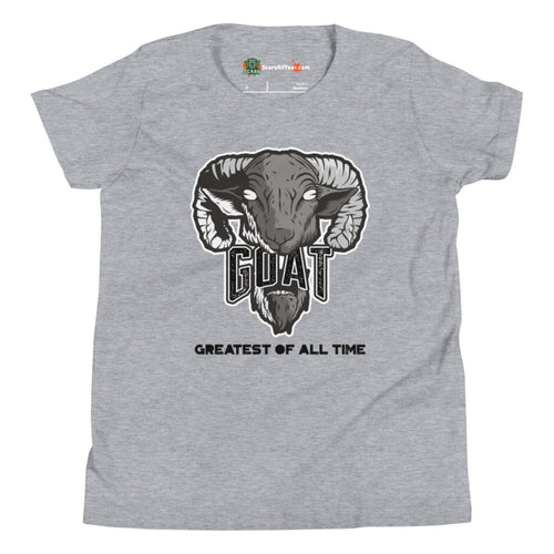 Greatest Of All Time GOAT, Cool Grey Colorway Kids Unisex Athletic Heather T-Shirt