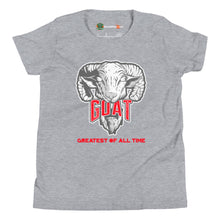 Load image into Gallery viewer, Greatest Of All Time GOAT, Wolf Grey Colorway Kids Unisex Athletic Heather T-Shirt
