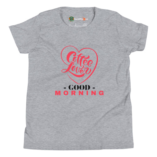 Good Morning Coffee Lover Kids Unisex Athletic Heather T-Shirt