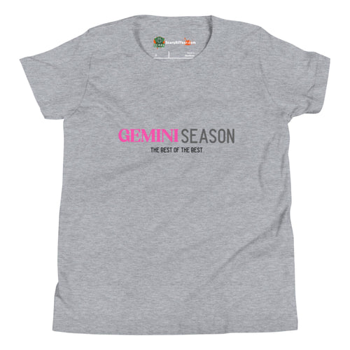 Gemini Season, Best Of The Best, Pink Text Design Kids Unisex Athletic Heather T-Shirt