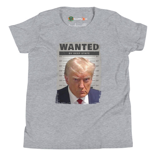 Donald Trump Mugshot Wanted By Deep State Kids Unisex Athletic Heather T-Shirt