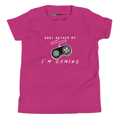 Don't Bother Me I'm Gaming, Retro Video Gaming Kids Unisex Berry T-Shirt