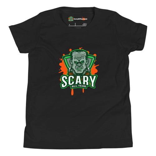 Scary All Year Logo Kids Unisex Black T-Shirt