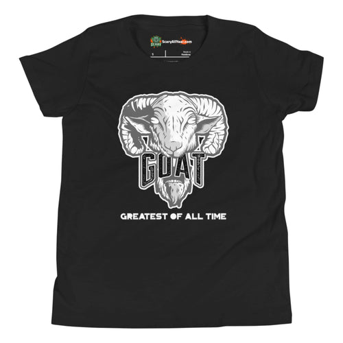 Greatest Of All Time GOAT, Playoffs Colorway Kids Unisex Black T-Shirt