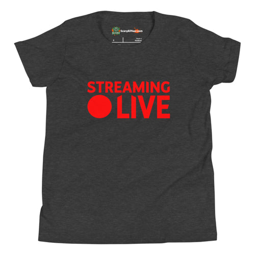 Streaming Live Gaming, Podcaster Kids Unisex Dark Grey Heather T-Shirt
