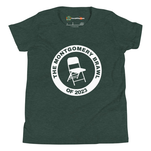 The Montgomery Brawl of 2023 Folding Chair Kids Unisex Heather Forest T-Shirt