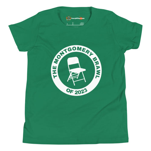 The Montgomery Brawl of 2023 Folding Chair Kids Unisex Kelly T-Shirt