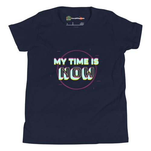 My Time Is Now, Inspirational, Motivational Kids Unisex Navy T-Shirt