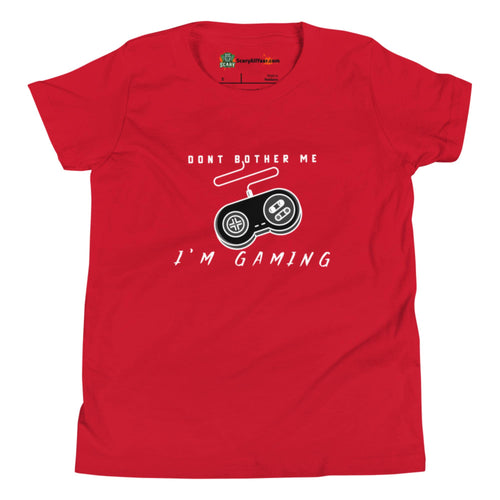 Don't Bother Me I'm Gaming, Retro Video Gaming Kids Unisex Red T-Shirt