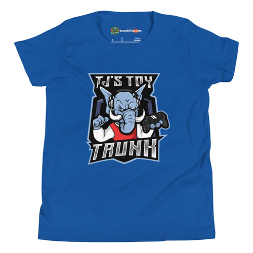 TJ's Toy Trunk Channel Logo Kids Unisex True Royal T-Shirt