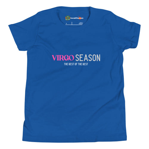Virgo Season, Best Of The Best, Pink Text Design Kids Unisex True Royal T-Shirt