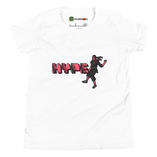 Hype, Dancing Ninja Character Kids Unisex White T-Shirt